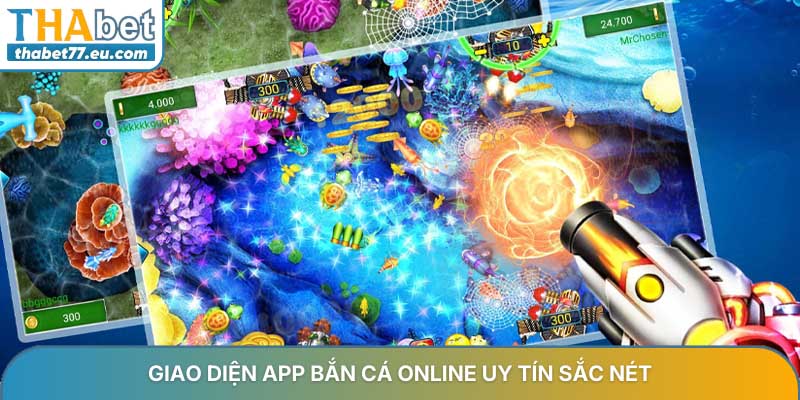 Giao diện app bắn cá online uy tín sắc nét